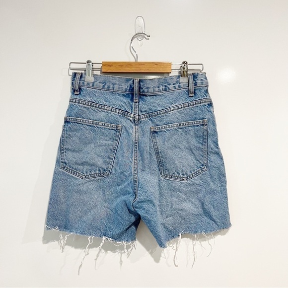 Zara High Rise Bermuda Denim Shorts - Picture 7 of 13
